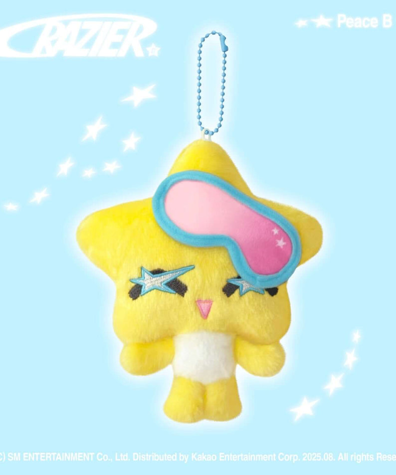 BOA - 11th Album [Crazier] (Peace B Ver.)(Smart Album) - Album Kpop, peluche étoile Peace B ver. sur fond bleu, décorations.
