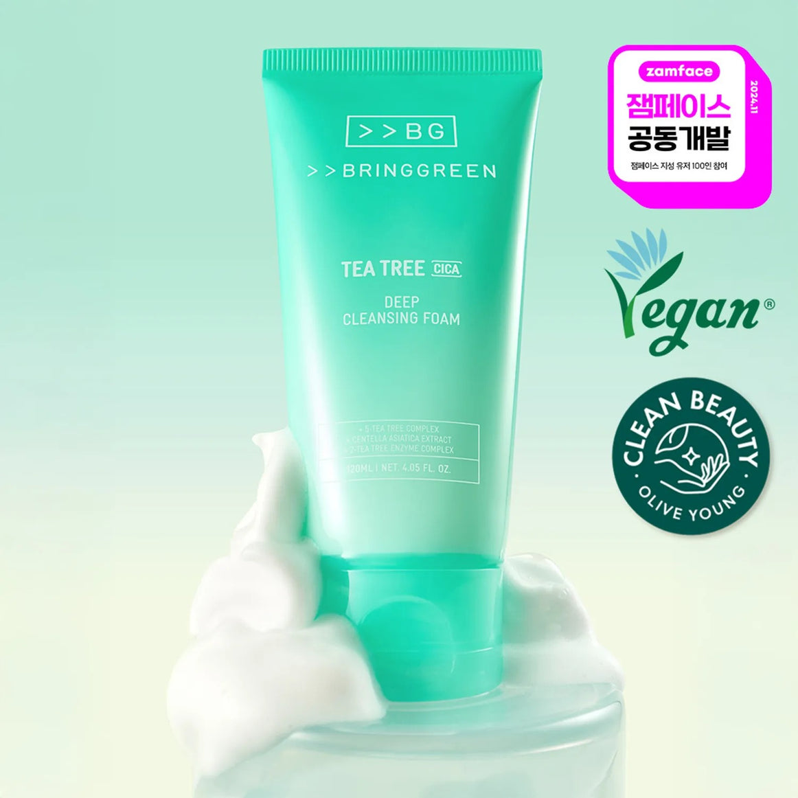 BRINGGREEN Tea Tree Cica Deep Cleansing Foam 120ml