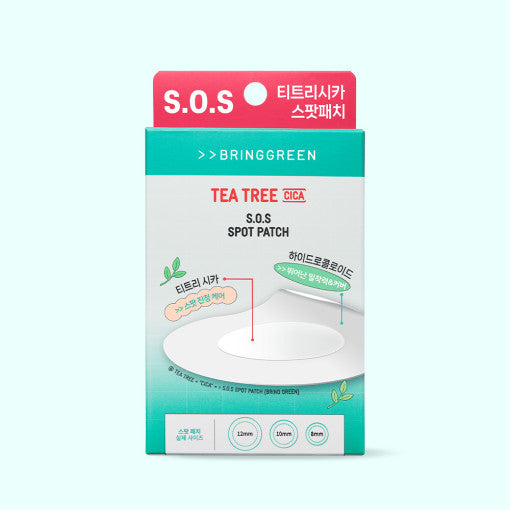 BRINGGREEN Tea Tree Cica SOS Spot Patch 75p en stock sur Ma Petite Corée