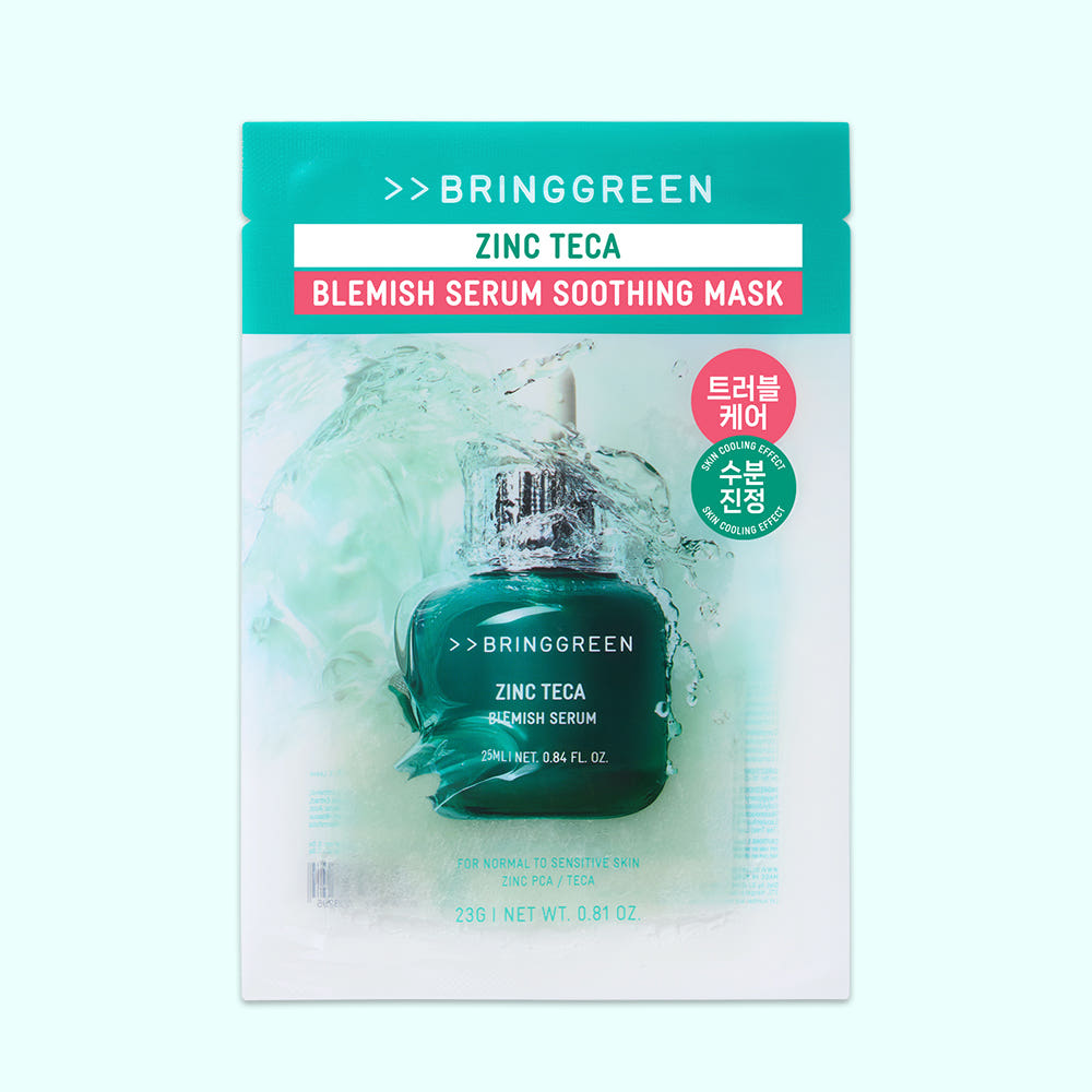 BRINGGREEN Zinc Teca Trouble Serum Soothing Mask 1 Sheet