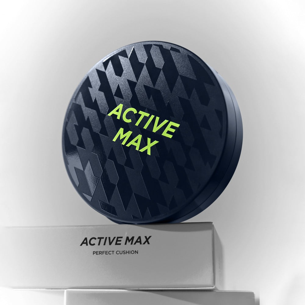 BRTC Homme Active Max Perfect Cushion 15g, pot de crème homme Active Max sur fond blanc, vue produit BRTC.