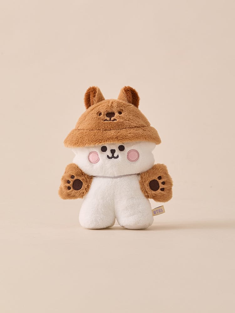 BT21 BABY COSTUME PLUSH CLOSET - QUOKKA FLUFFY, peluche Quokka au costume, fond beige, marque BT21/LINE FRIENDS