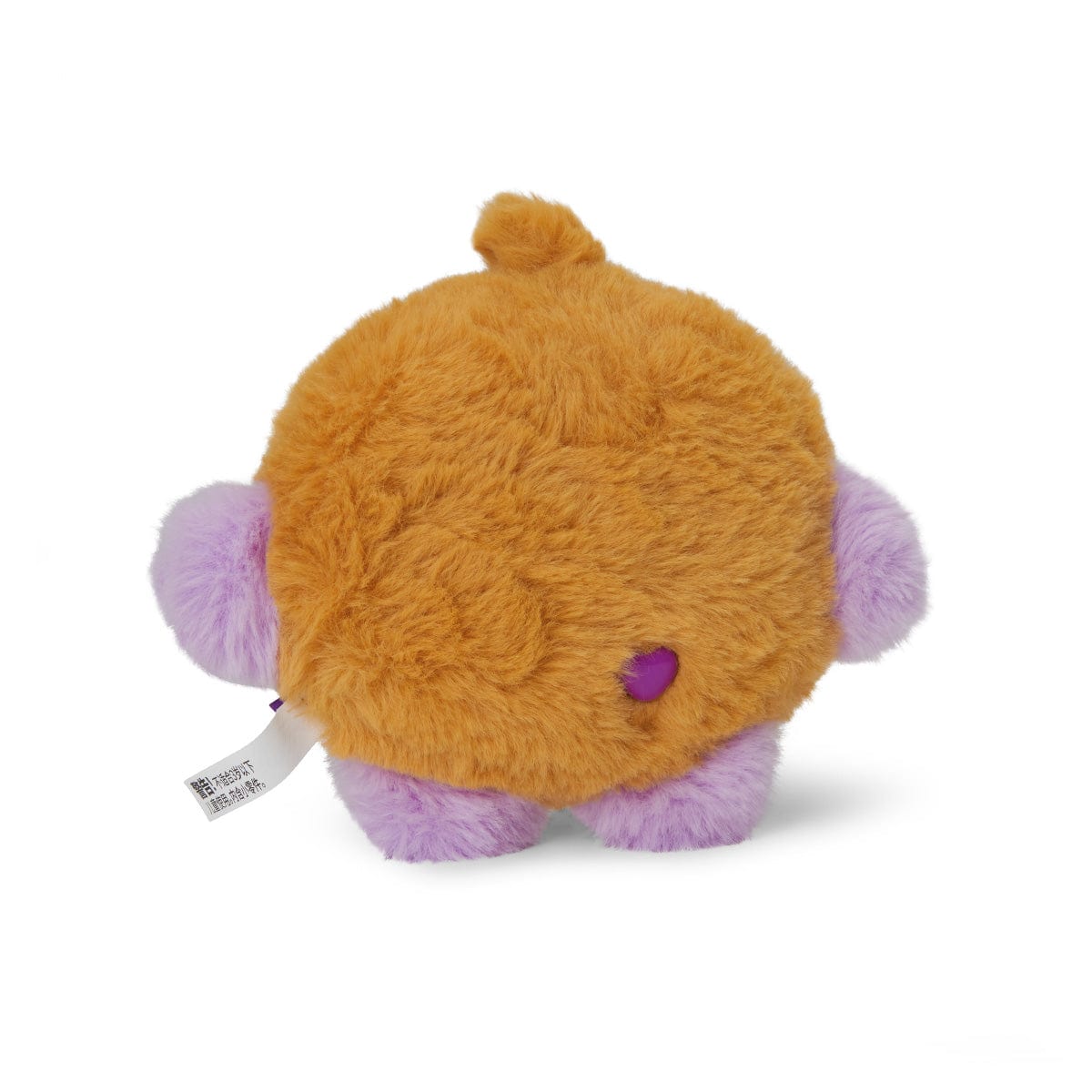 BT21 BABY SHOOKY FLAT FUR STANDING DOLL PURPLE HEART EDITION, peluche violet décor chambre, fond blanc