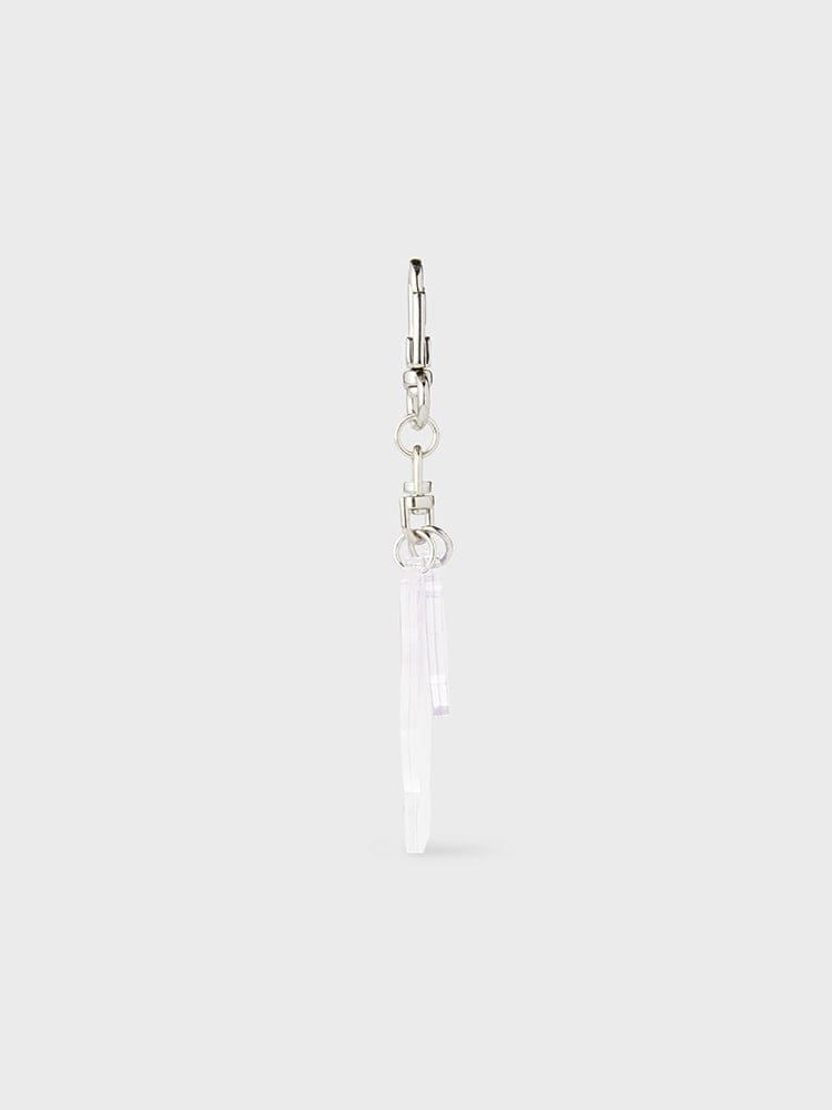 BT21 COOKY BABY ACRYLIC KEYRING K-EDITION ver.2, porte-clés acrylique LINE FRIENDS avec COOKY, fond clair.