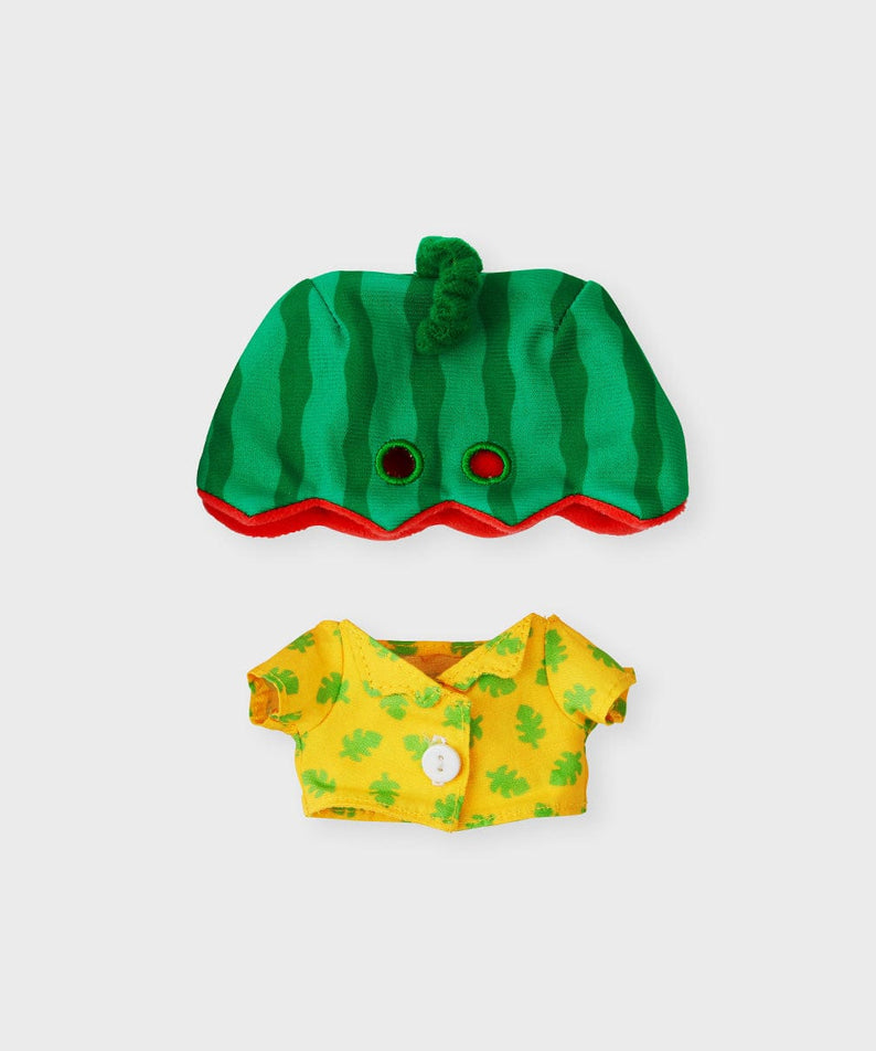 BT21 COOKY SUMMER LANE BODY BAG CHARM LINE FRIENDS : charme pour body bag, modèle vert/jaune avec motif estival.