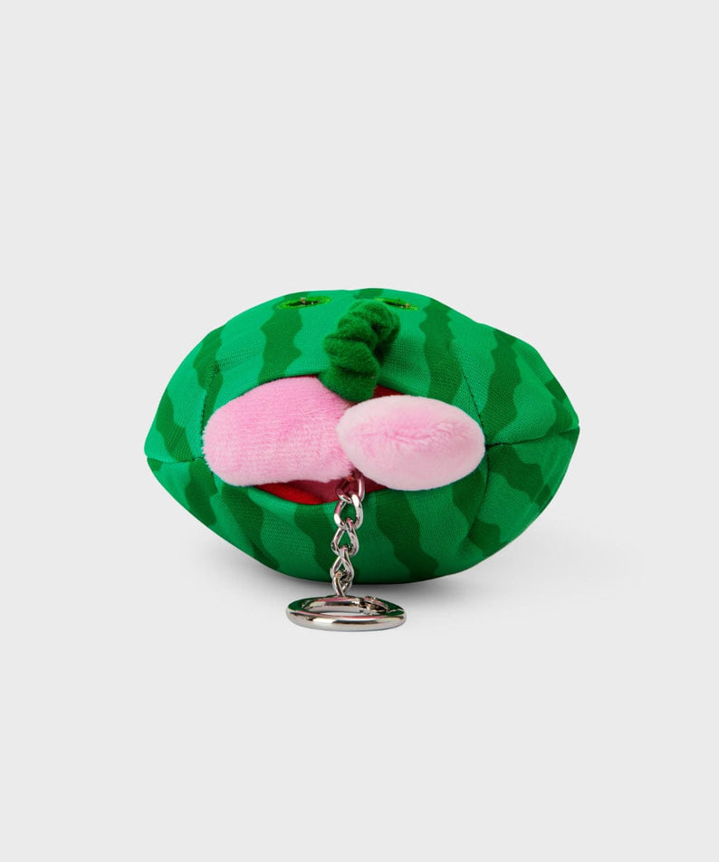 BT21 COOKY SUMMER LANE BODY BAG CHARM LINE FRIENDS : porte-clés COOKY sur fond clair, charm en forme d’accessoire vert.