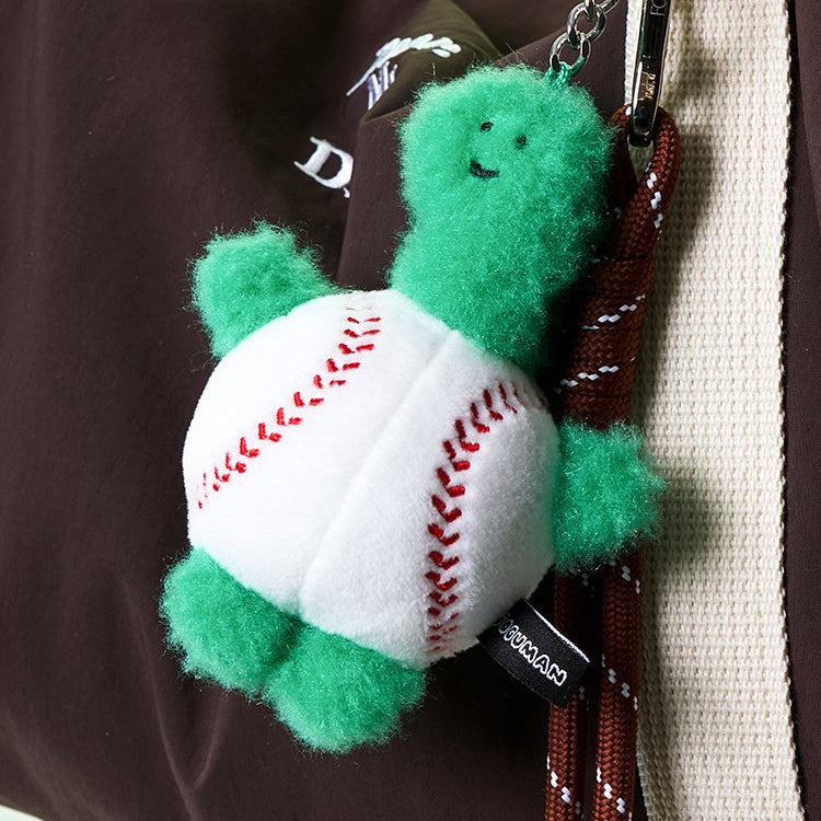 BT21  Jo Gu-man Baseball Doll Keychain de la marque BT21, petit porte-clés avec figurine en balle de baseball verte