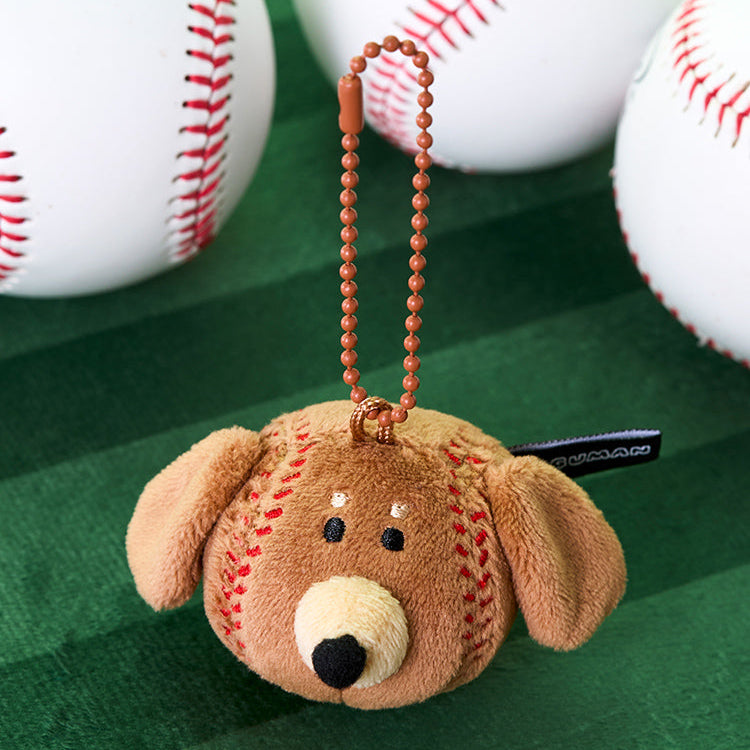 BT21  Jo Gu-man Woody Baseball Baseball Doll Keychain de la marque BT21, peluche sur balles de baseball, fond vert