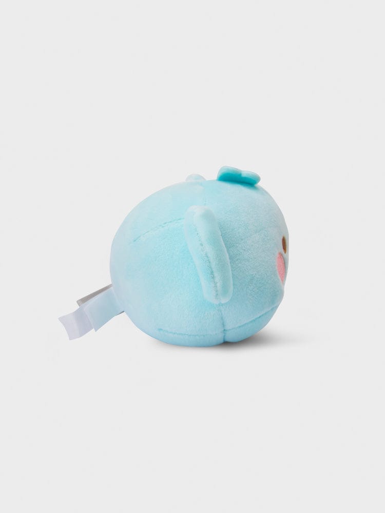 BT21 KOYA BABY MOCHI FACE CUSHION (S) de LINE FRIENDS : coussin visage mochi bleu KOYA sur fond clair.