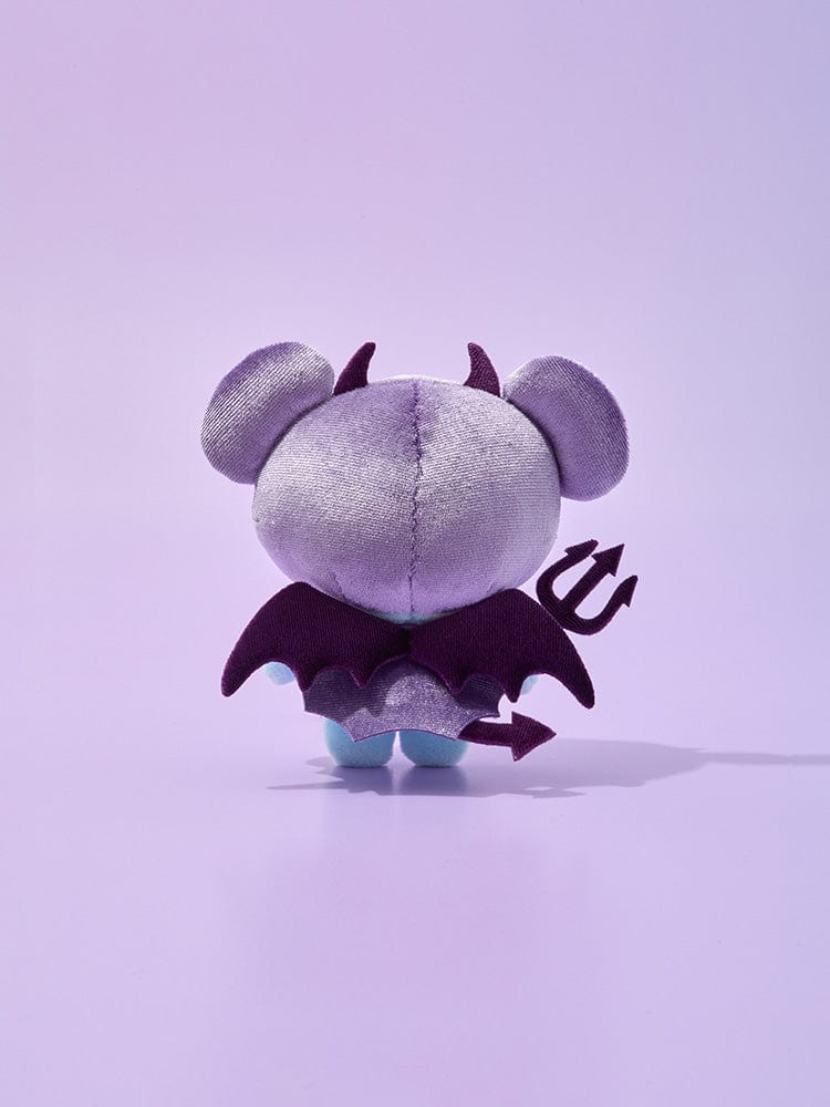 BT21 KOYA VILLAIN PLUSH ANGEL & VILLAIN, peluche officielle LINE FRIENDS, KOYA koala en décor violet