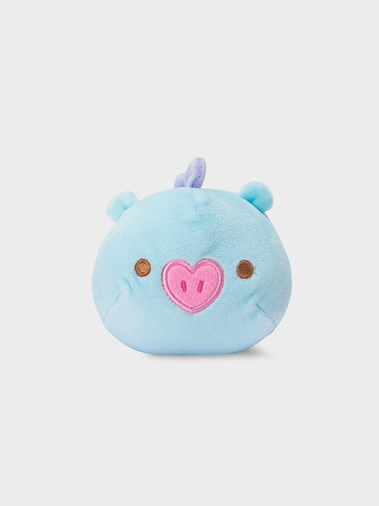 BT21 MANG BABY MOCHI FACE CUSHION (S) LINE FRIENDS, coussin mochi bleu kawaii avec cœur rose, décor intérieur