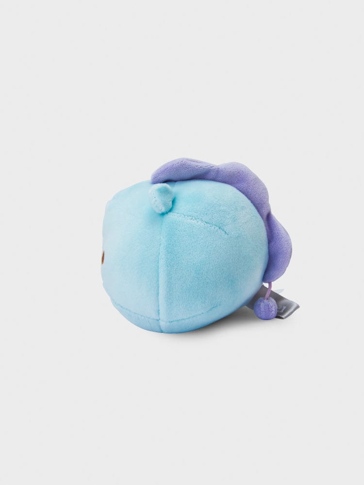 BT21 MANG BABY MOCHI FACE CUSHION (S) LINE FRIENDS : coussin mochi bleu kawaii, design poney masqué de j-hope BTS.