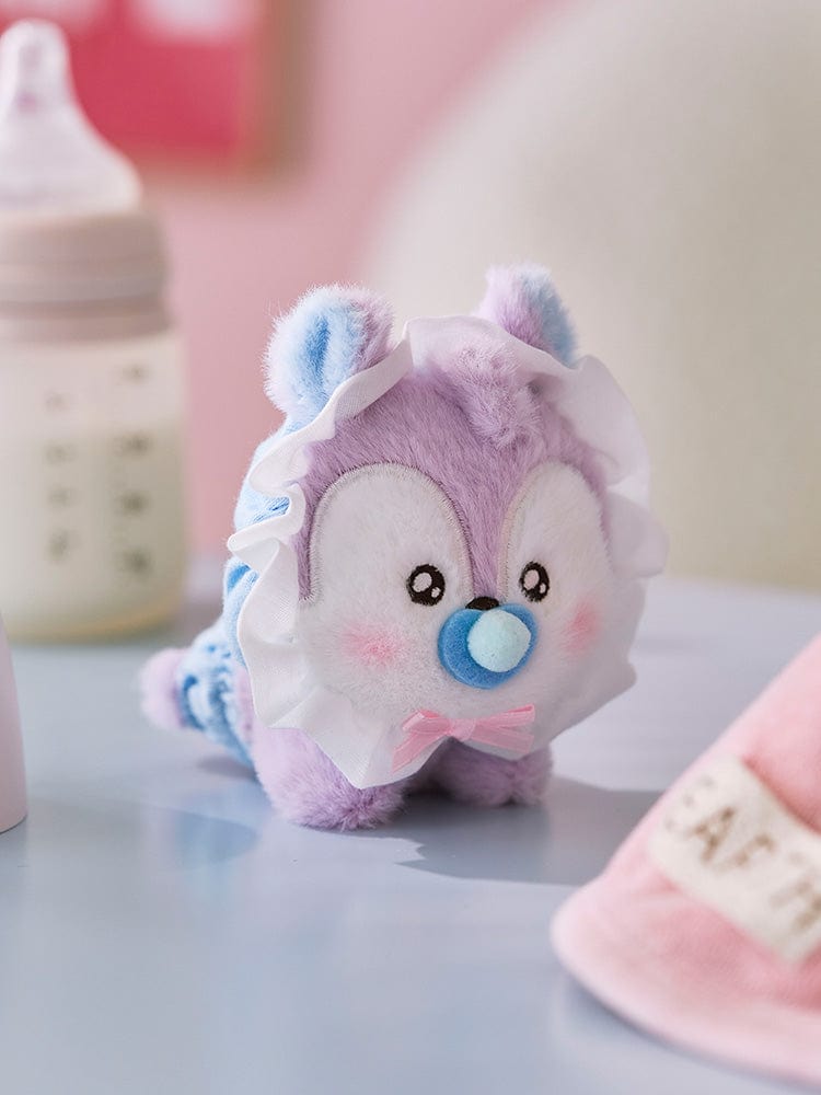 BT21 MANG BABY PLUSH NEWBORN SEASON 2, peluche officielle sous licence BTS, poney masqué sur table décorée en chambre