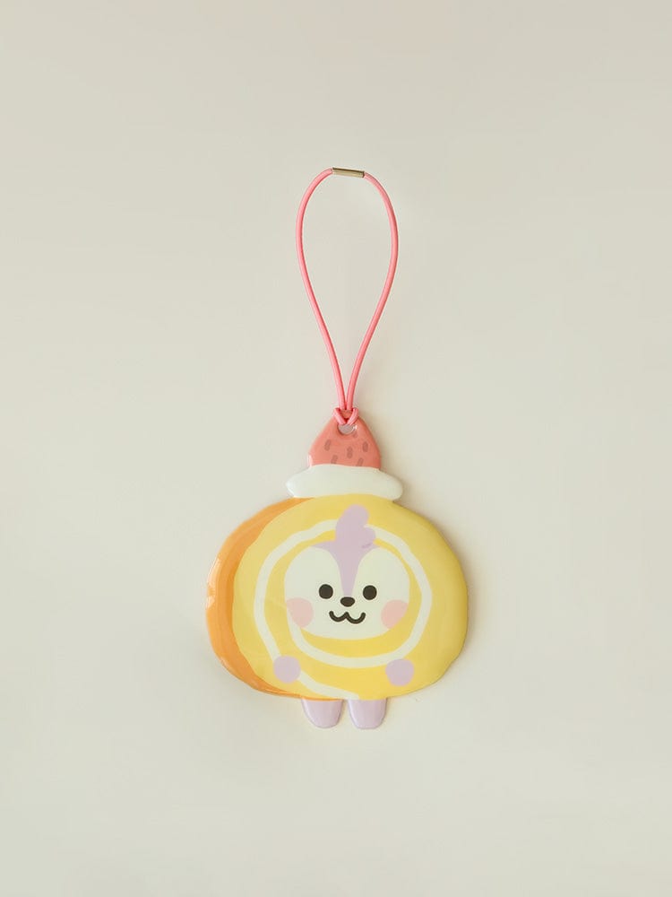 BT21 MANG BABY PVC NAME TAG BAKERY SHOP, petit porte-nom en PVC avec poney MANG, design adorable sur fond clair