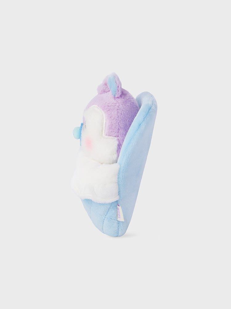 BT21 MANG NEWBORN BABY PLUSH LINE FRIENDS : peluche bébé licorne colorée sur fond clair, décor chambre ou cadeau