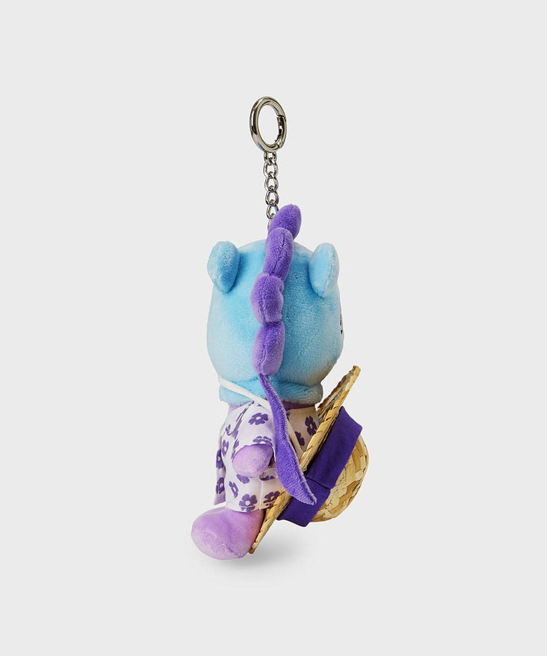 BT21 MANG SUMMER LANE BODY BAG CHARM porte-clés LINE FRIENDS, figurine MANG danseur masqué sur fond clair.