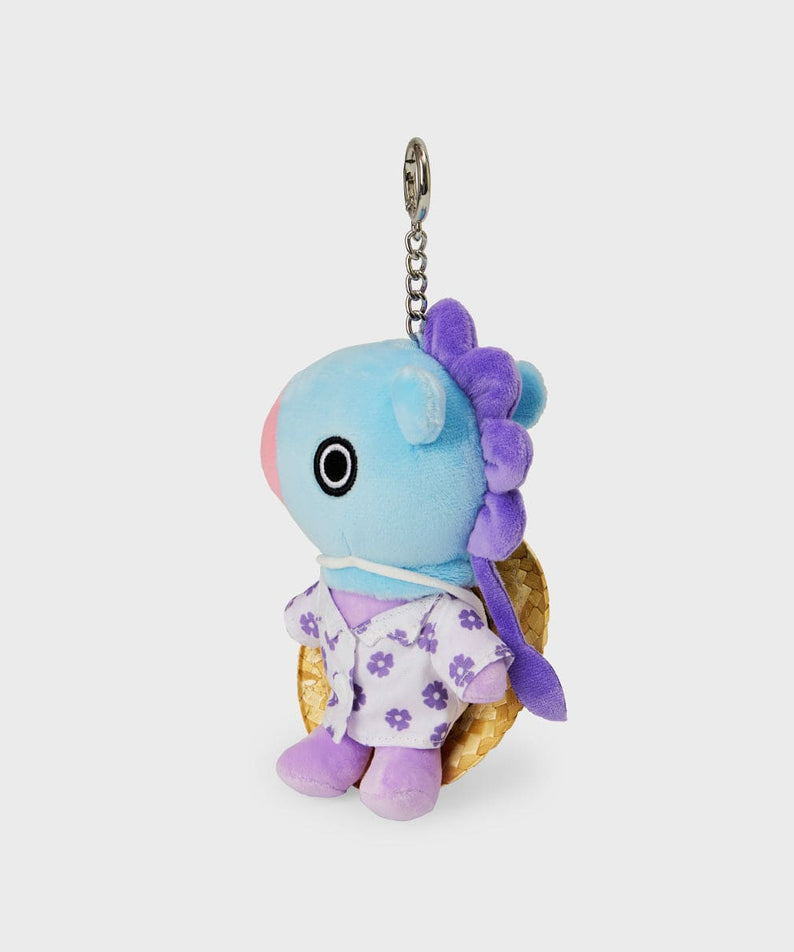 BT21 MANG SUMMER LANE BODY BAG CHARM porte-clés en peluche Mang (j-hope BTS) sur fond clair, accessoire officiel LINE FRIENDS.