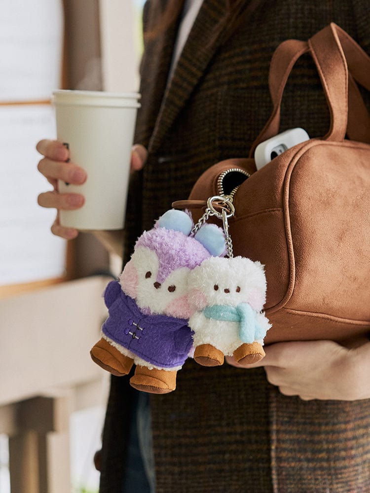 BT21 MANG minini DOLL KEYRING BOOTS EDITION : porte-clés Mang décoré sur sac, style K-pop, fan dans la rue