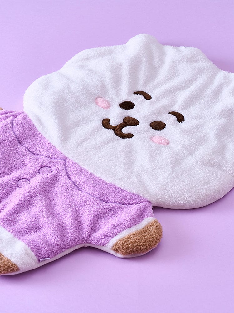 BT21 NEW BASIC RJ SWEET DREAMS CHARACTER KNEE BLANKET officielle LINE FRIENDS, couverture genou RJ alpaga sur fond violet