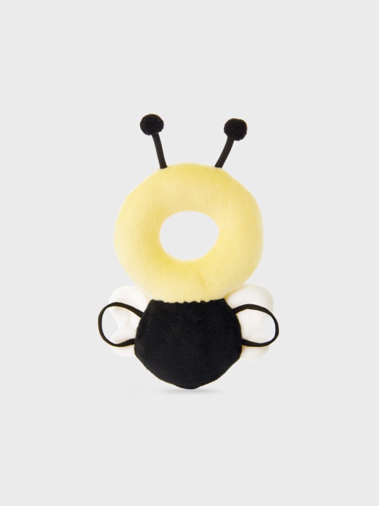BT21 NEWBORN BABY CLOSET - BEES, peluche nouveau-né en forme d’abeille jaune sur fond clair, marque BT21/LINE FRIENDS.