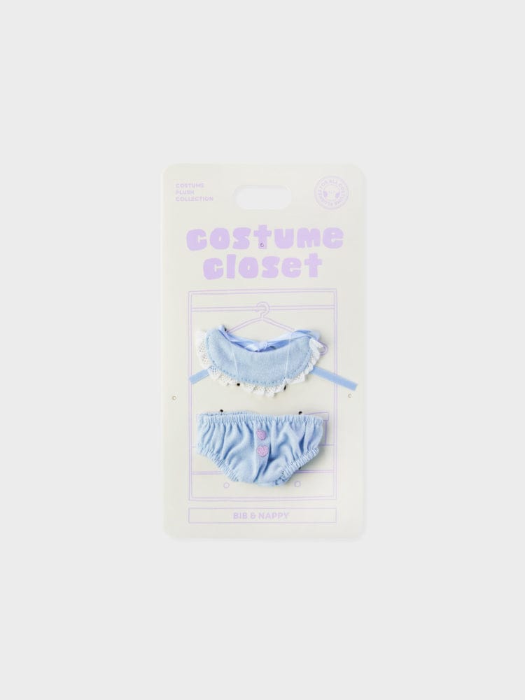 BT21 NEWBORN BABY CLOSET - DIAPER, mini tenue bébé sur emballage, brand BT21/LINE FRIENDS, décor chambre enfant