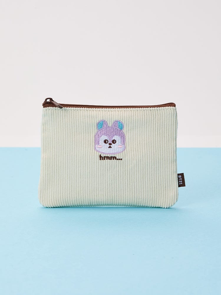 BT21 RANDOM SPEECH BUBBLE STAMP TODAY'S FACE (1P) : pochette BT21 avec personnage mascotte coréen sur fond bleu ciel.
