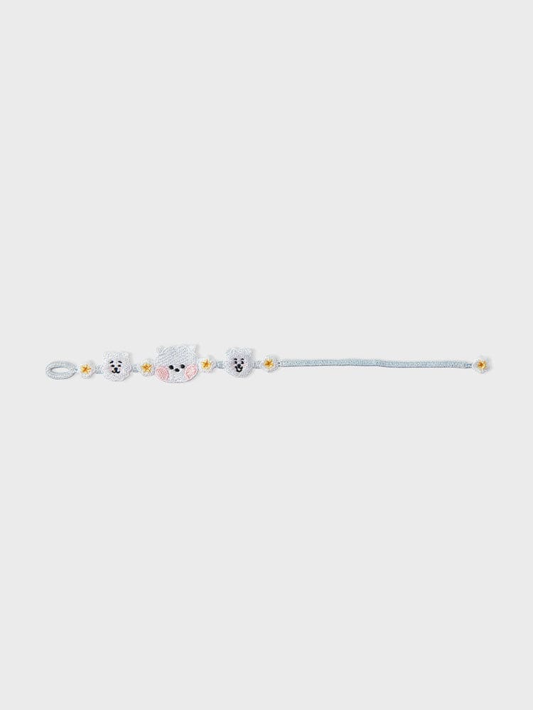 BT21 RJ BRACELET BIG & TINY EDITION, bracelet kawaii officiel LINE FRIENDS avec RJ sur fond clair.