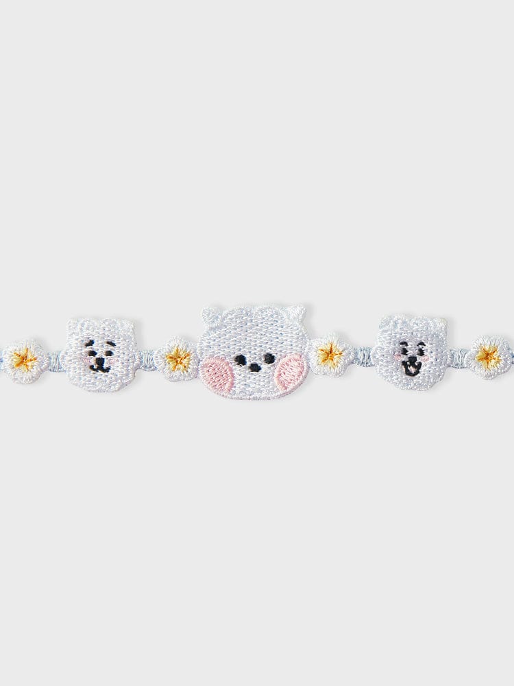 BT21 RJ BRACELET BIG & TINY EDITION, bracelet kawaii LINE FRIENDS avec breloques alpaga RJ, fond clair, produit officiel
