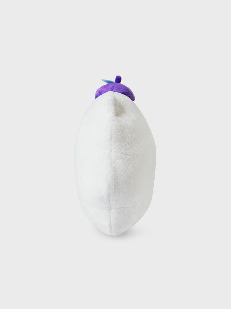 BT21 RJ CUSHION HOPE IN LOVE, coussin alpaga RJ LINE FRIENDS, ambiance kawaii sur fond clair, décoration salon