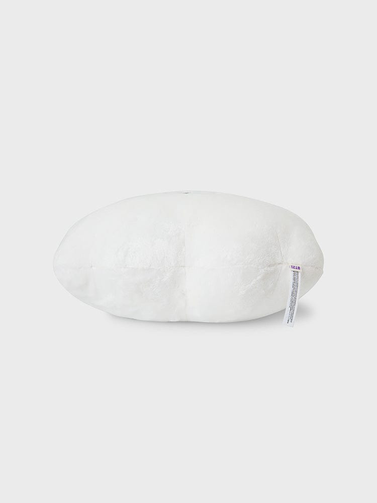 BT21 RJ CUSHION HOPE IN LOVE, coussin kawaii blanc RJ (alpaga Jin BTS), ambiance chaleureuse déco salon, officiel LINE FRIENDS.
