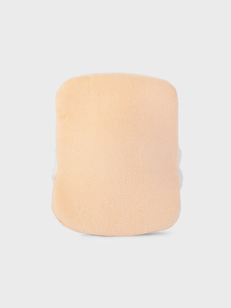 BT21 SHOOKY NEWBORN BABY PLUSH, peluche officielle LINE, motif SHOOKY biscuit malicieux, fond clair, bébé décor chambre