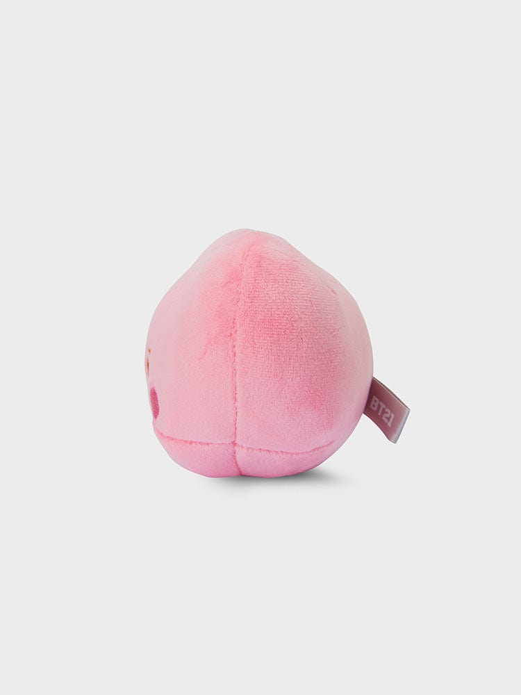 BT21 TATA BABY MOCHI FACE CUSHION (S) de LINE FRIENDS, coussin mochi rose kawaii sur fond clair, forme visage TATA.