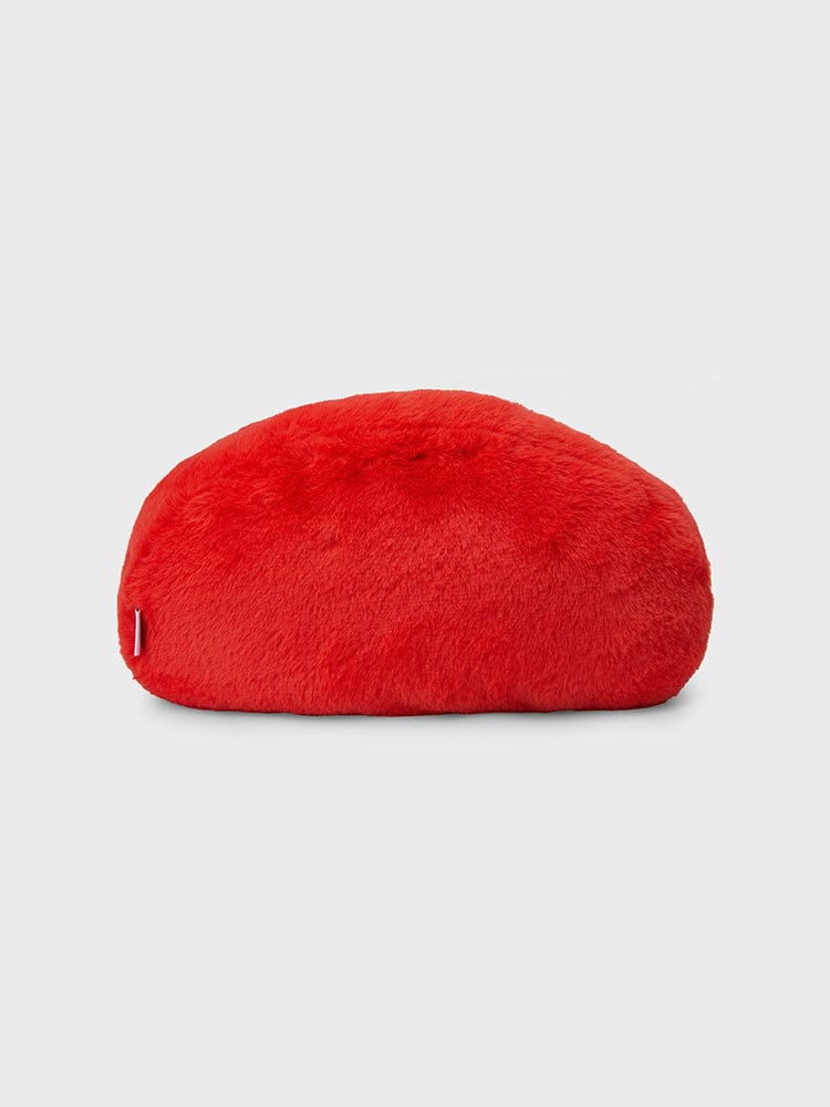 BT21 TATA PLUSH TISSUE HOLDER COZY HOME : peluche TATA rouge LINE FRIENDS sur fond clair, tissu doux décoratif.