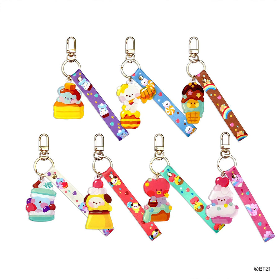 BT21 minini ACRYLIC STRAP KEYRING