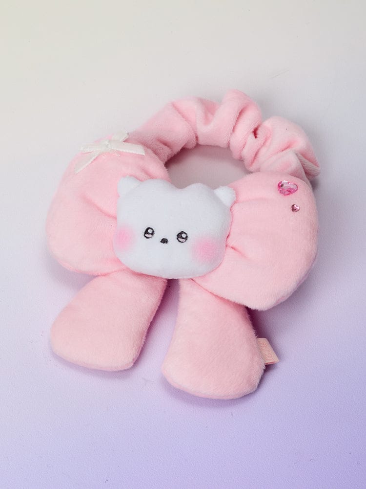 BT21 minini RIBBON PLUSH BAND RIBBONED U en peluche rose, personnage mignon sur fond clair, déco chambre ou cadeau