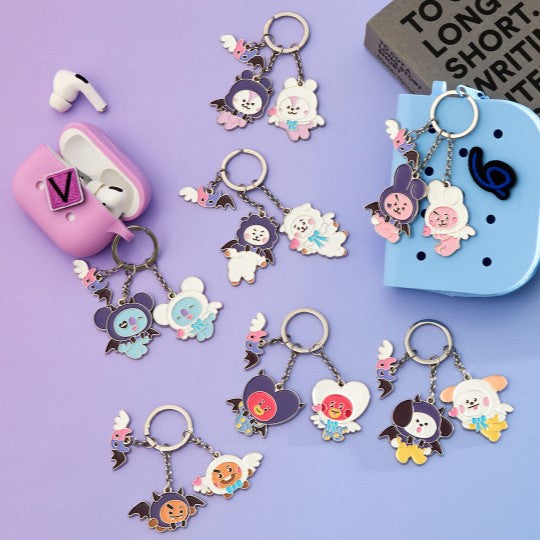 BT21 Angel & Villain Metal Key Ring