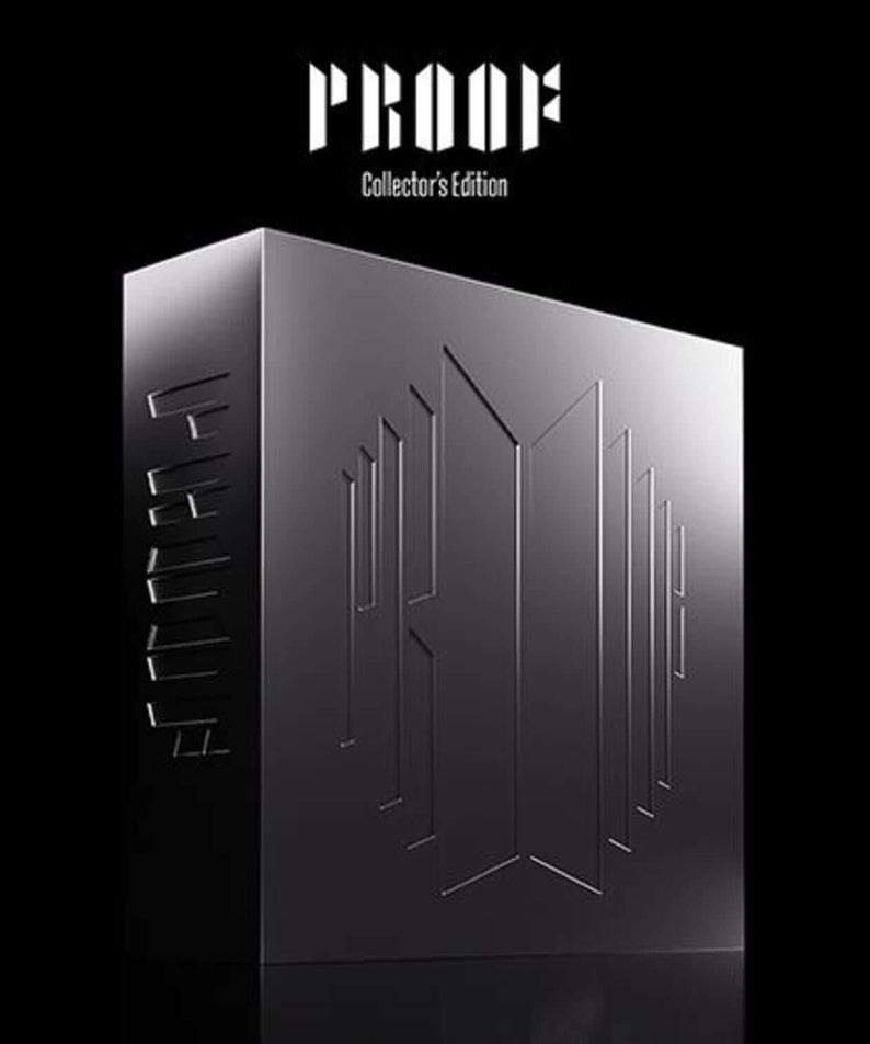 BTS - [Proof] (Collector's Edition) (LIMITED) - Album Kpop, coffret noir avec logo “Proof” sur fond sombre