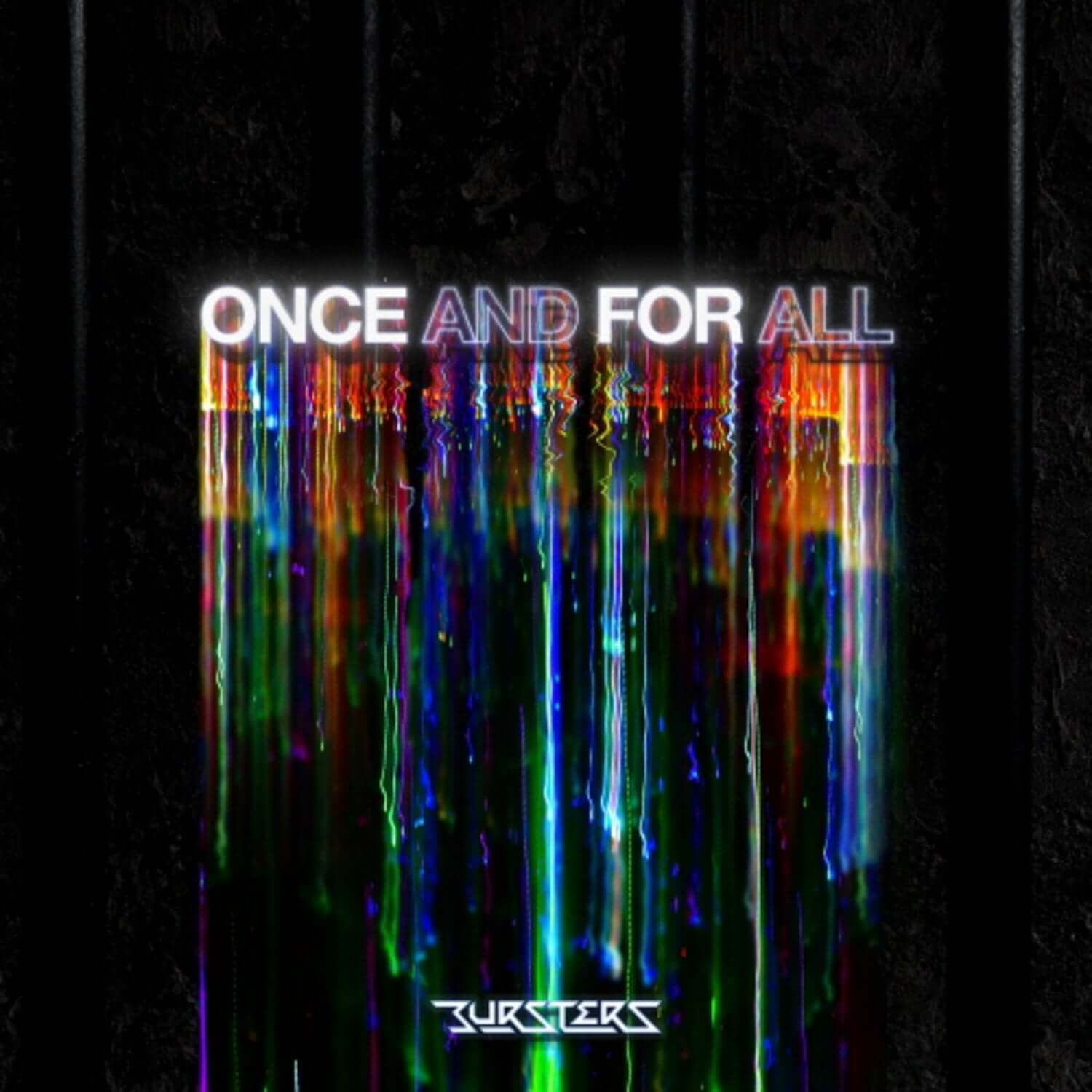 BUSTERS - 2nd Album [ONCE AND FOR ALL] - Album Kpop : pochette sombre avec néons et texte ONCE AND FOR ALL, visuel BUSTERS.