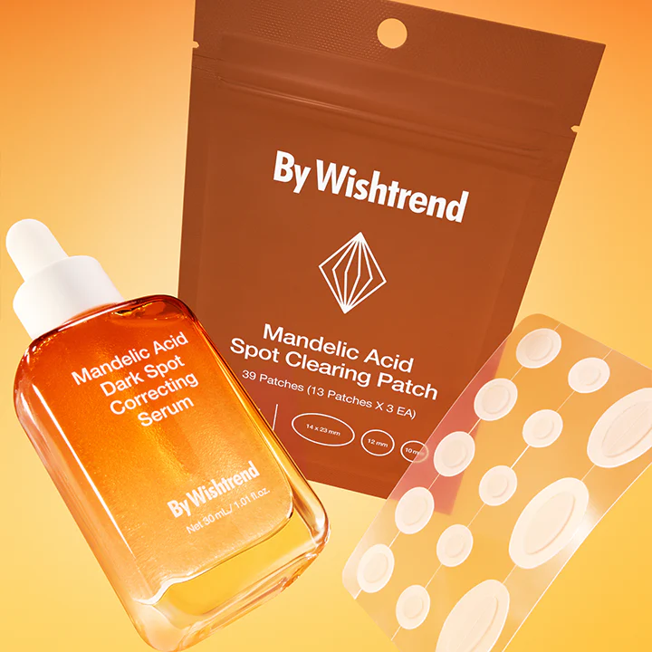 BY WISHTREND Mandelic Acid Spot Clearing Patch 39 Patches, sérum et patchs By Wishtrend sur fond orange