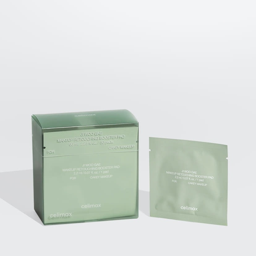 CELIMAX 30 Corrective Makeup Pads de la marque CELIMAX, boîte et lingettes vertes sur fond clair