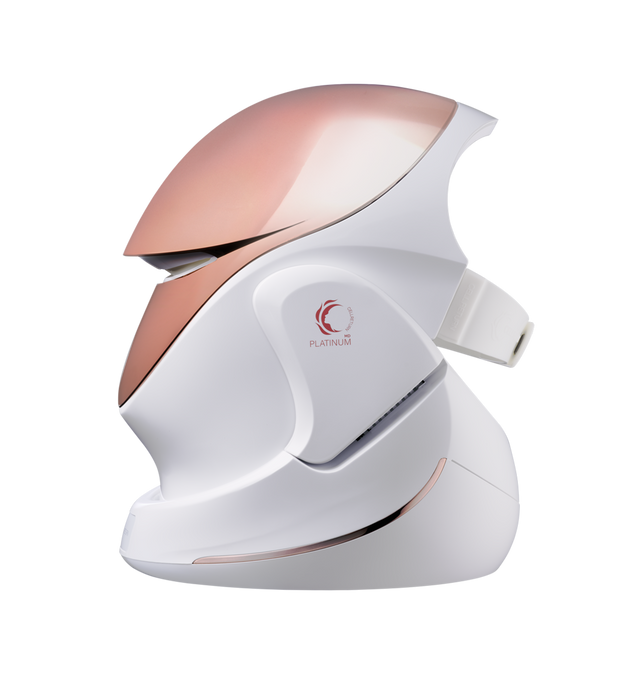 CELL RETURN LED Mask Platinium MD, masque LED de marque Platinium, photo produit sur fond clair, vue 3/4.