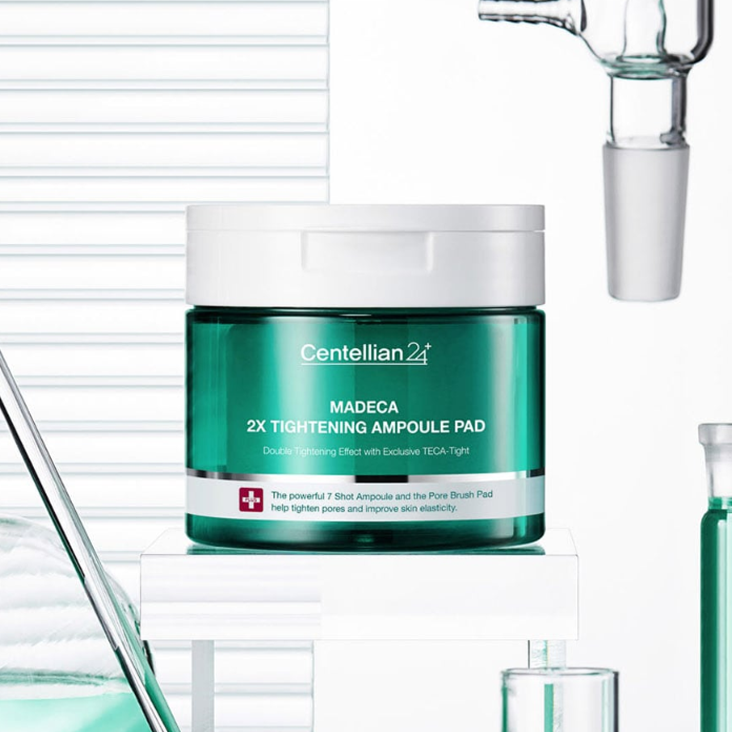 CENTELLIAN 24 Madeca Double Tightening Ampoule Pads (60 sheets) de la marque Centellian24, pot vert sur fond blanc