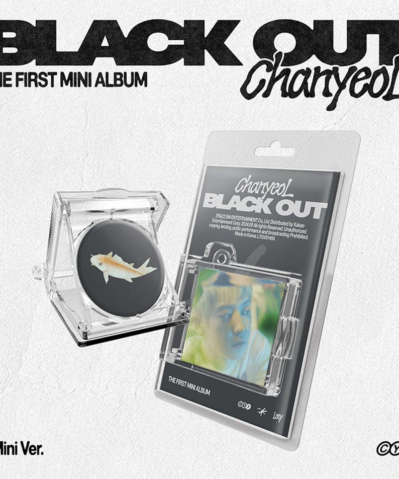 CHANYEOL - 1st Album [Black Out] (SMini Ver.)(Smart Album) - Album Kpop : visuel packaging “Black Out” avec CD vinyle, promo