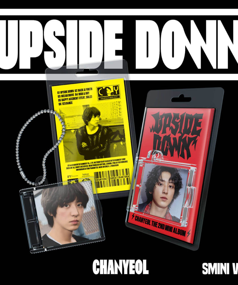 CHANYEOL - 2nd Album [Upside Down] (SMini Ver.)(Smart Album) (Set of 2) - Album Kpop, visuel pack sur fond noir