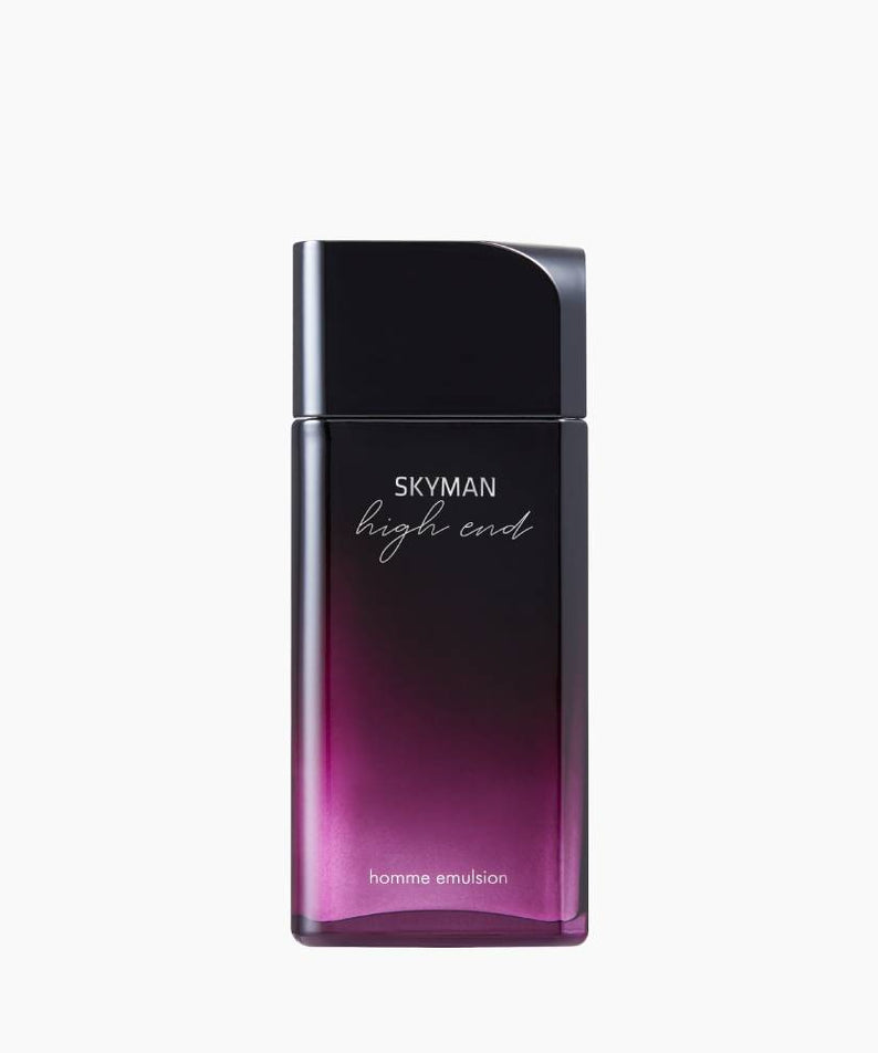 CHARMZONE  Skyman High-End Homme Emulsion 130ml : flacon cosmétique homme sur fond clair, visuel produit premium.