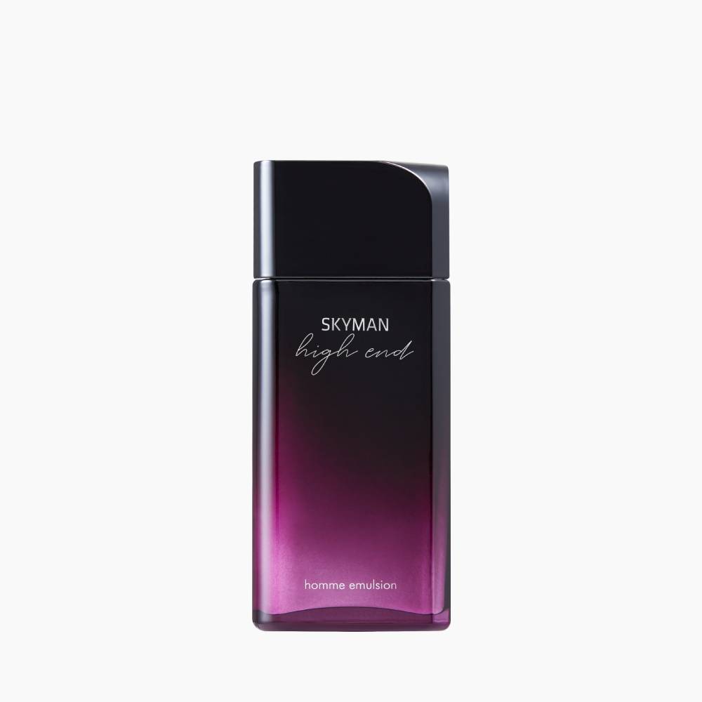 CHARMZONE  Skyman High-End Homme Emulsion 130ml : flacon cosmétique homme sur fond clair, visuel produit premium.