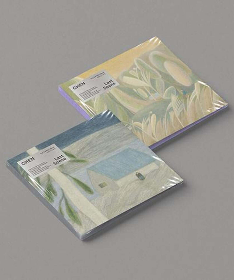 CHEN - 3rd [ (Last Scene)](Digipack Ver. ) (2 Random 1) - Album Kpop, digipack CHEN sur fond beige, visuel végétal.