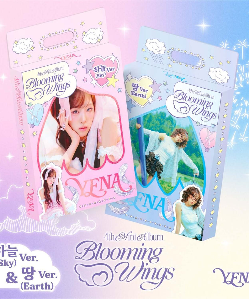CHOI YENA - [Blooming Wings] (Set of 2) - Album Kpop, coffret deux versions Sky/Earth, visuel pastel et étoiles, étui couvertures