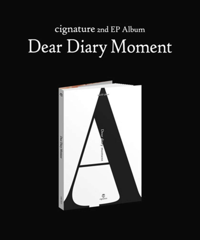 CIGNATURE - cignature 2nd EP Album [Dear Diary Moment] (Answer Ver.) - Album Kpop, pochette noir/blanc sur fond sombre