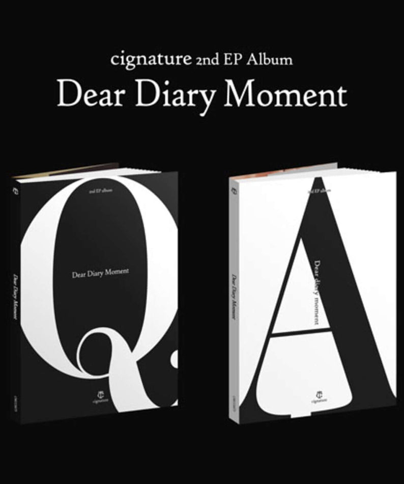 CIGNATURE - cignature 2nd EP Album [Dear Diary Moment] (SET) - Album Kpop : coffret, couvertures noir & blanc de CIGNATURE.